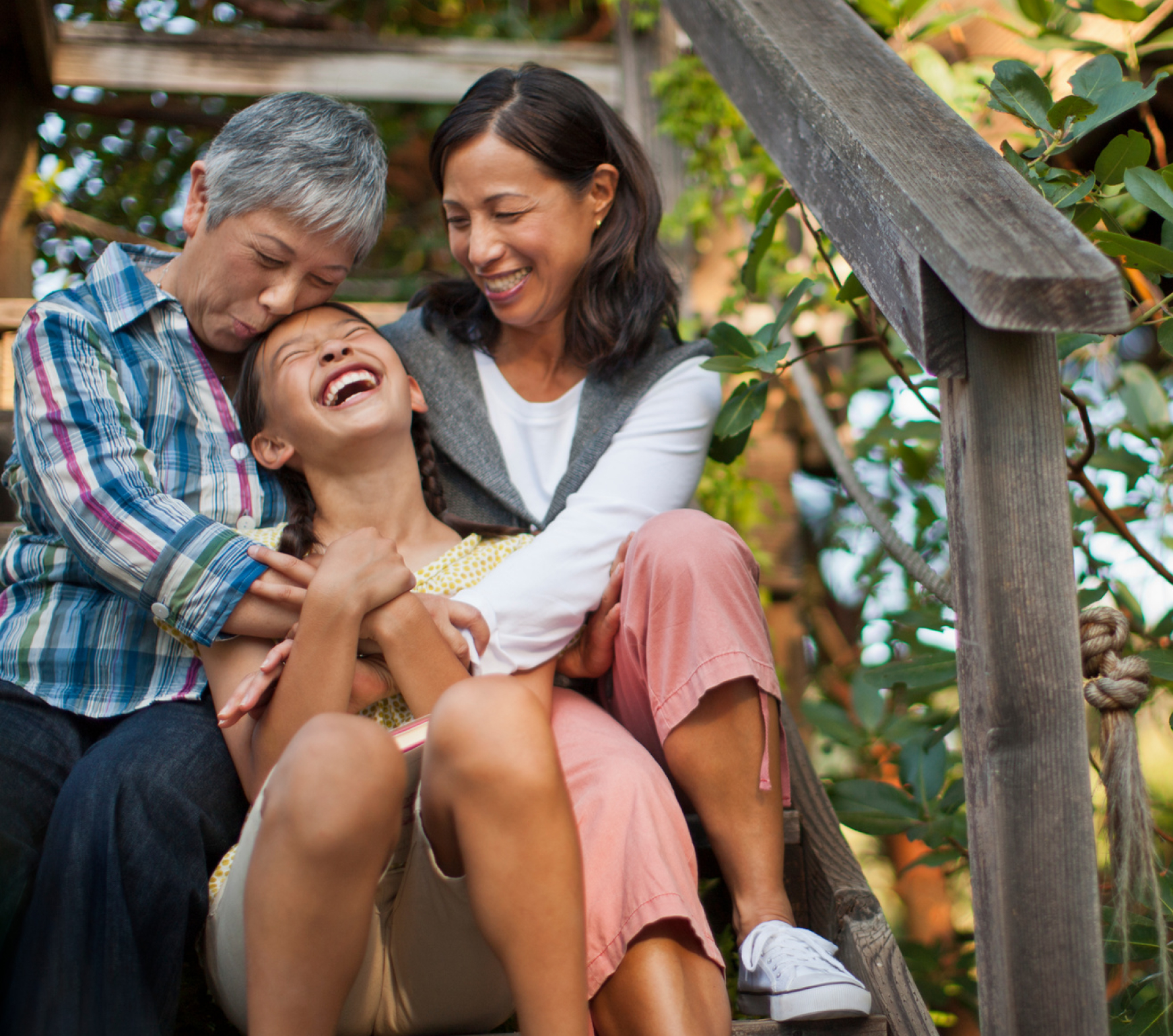 family smiling