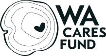 WA Cares logo featuring a tree trunk heart
